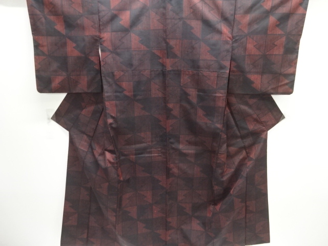 JAPANESE KIMONO / ANTIQUE KIMONO / SILK / TSUMUGI / WOVEN MATSUKAWABISHI
